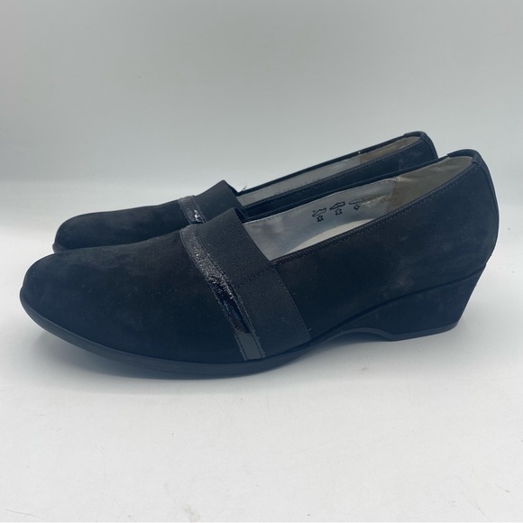 Waldlaufer Womens Blacke‎ Suede Slip On Loafers Shoes Size 9 - Picture 2 of 11